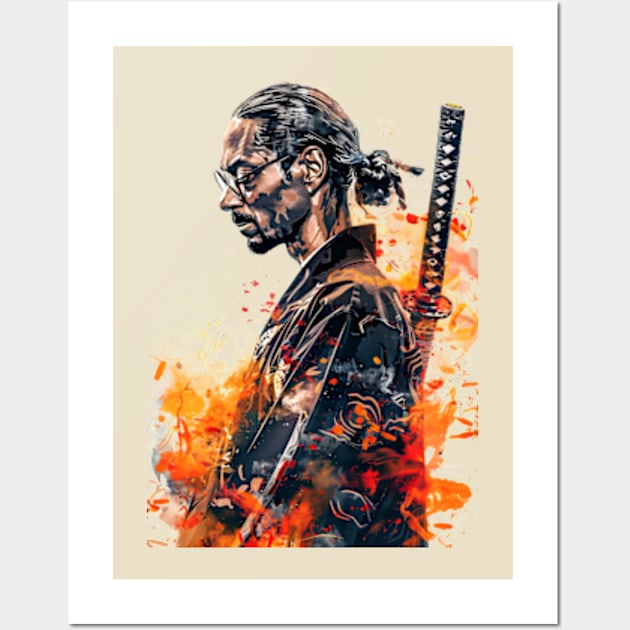 Samurai Dogg Wall Art by Lazyshophouse